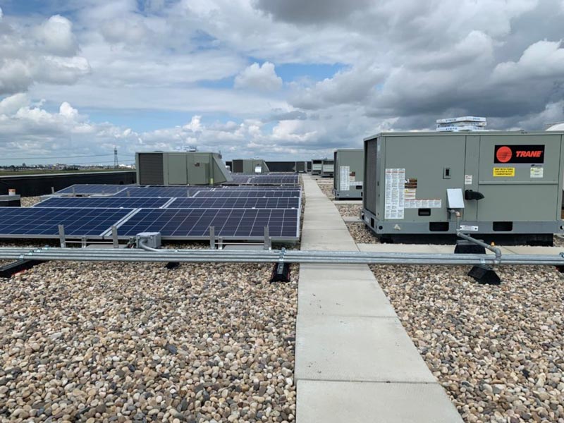 Rooftop HVAC Installation in Progress in Edmonton, AB