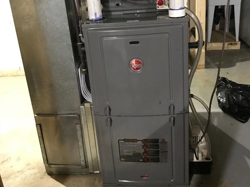 Rheem Residential Furnace Installed by Hydro-Flo Plumbing & Heating in Edmonton, AB