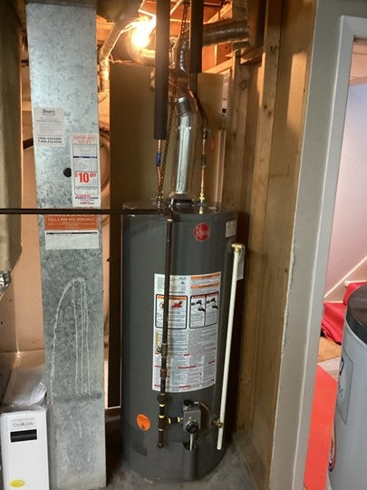 Rheem Water Heater Set Up by Hydro-Flo Plumbing & Heating in Edmonton, AB