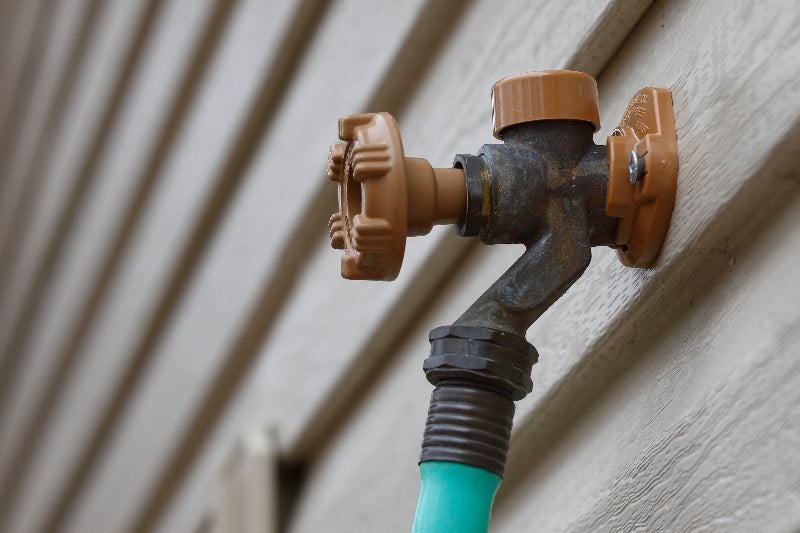 An Outdoor Hose Bib in Edmonton, AB, by Hydro-Flo Plumbing & Heating